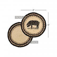 Thumbnail: Sawyer Mill Charcoal Pig Jute Trivet 8