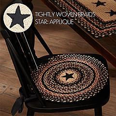 Thumbnail: Colonial Star Jute Chair Pad Applique Star 15 inch Diameter