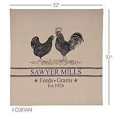 Thumbnail: Sawyer Mill Charcoal Poultry Shower Curtain 72x72