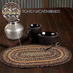 Thumbnail: Espresso Jute Oval Placemat 12x18