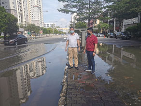 19.10.2020 视察沿海地区无下雨却积水的情况
