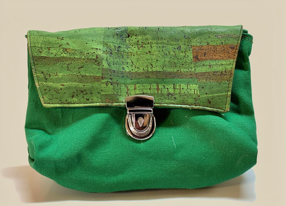 Green canvas and forest theme crossbody