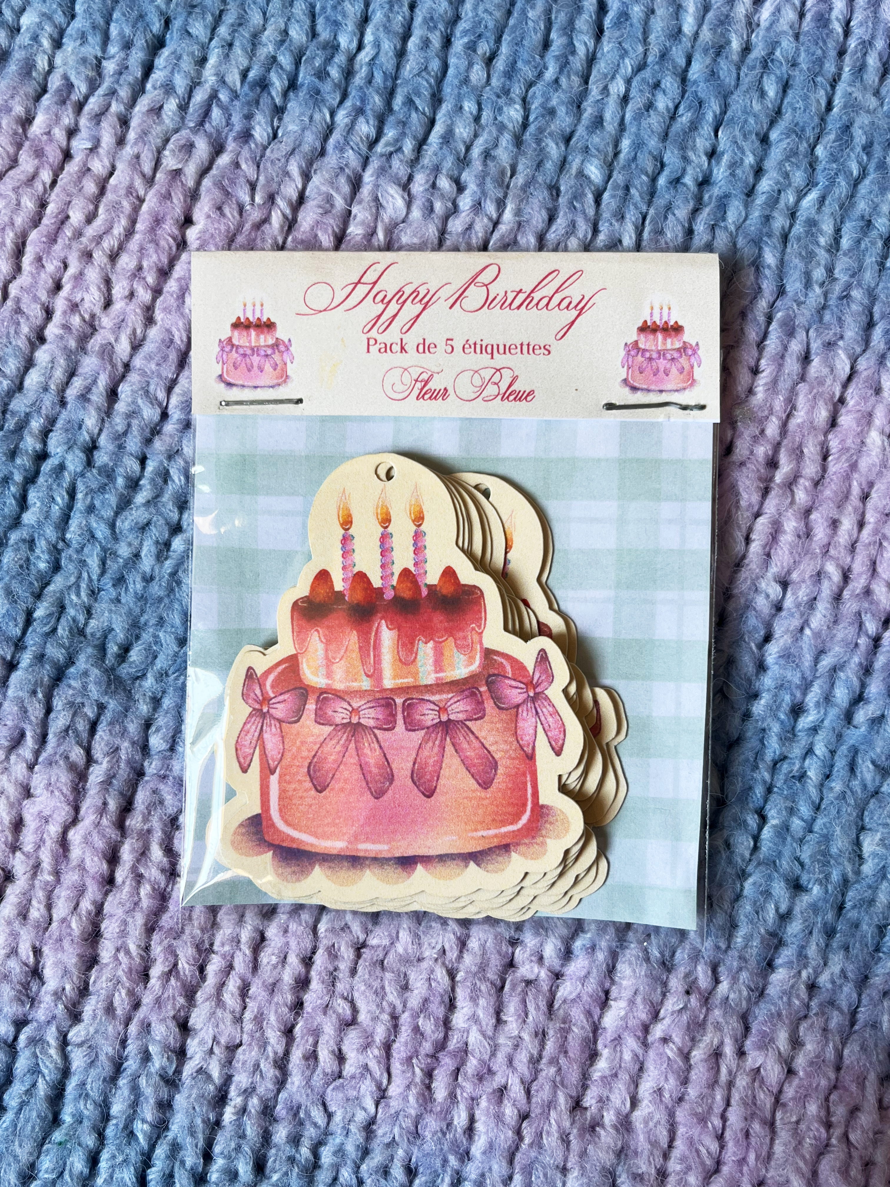 Happy Birthday - Pack de 5 Étiquettes