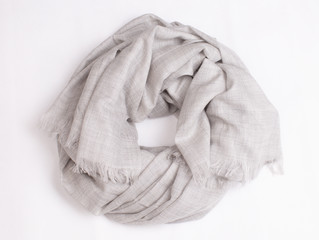 Grey Merino Wool Scarf