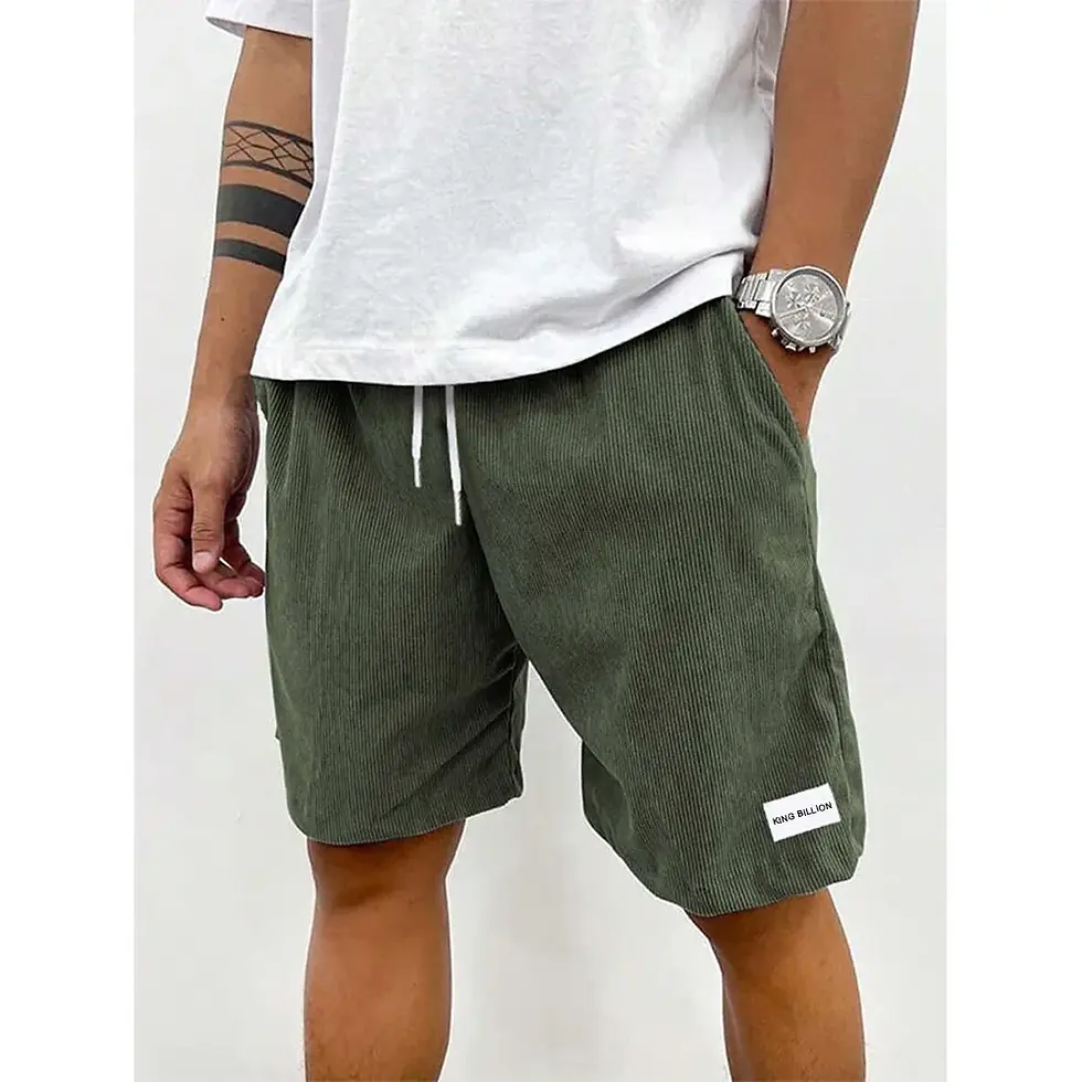 Thumbnail: Summer Men Corduroy Sweatpants Casual Shorts Men's Beach Shorts Basketball Short