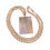 Thumbnail: Irish Moss Mother Of Pearl Pendant Necklace with Gold Chain