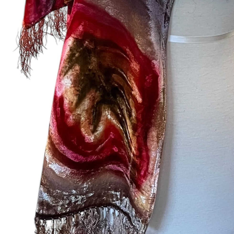 Thumbnail: Silk Velvet Shawl - Autumn Comes In Color