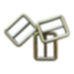 Rectangular Burnished Gold Scarf Clip