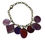 Thumbnail: Art to Wear Jewellery - Purple Plum Charm Bracelet