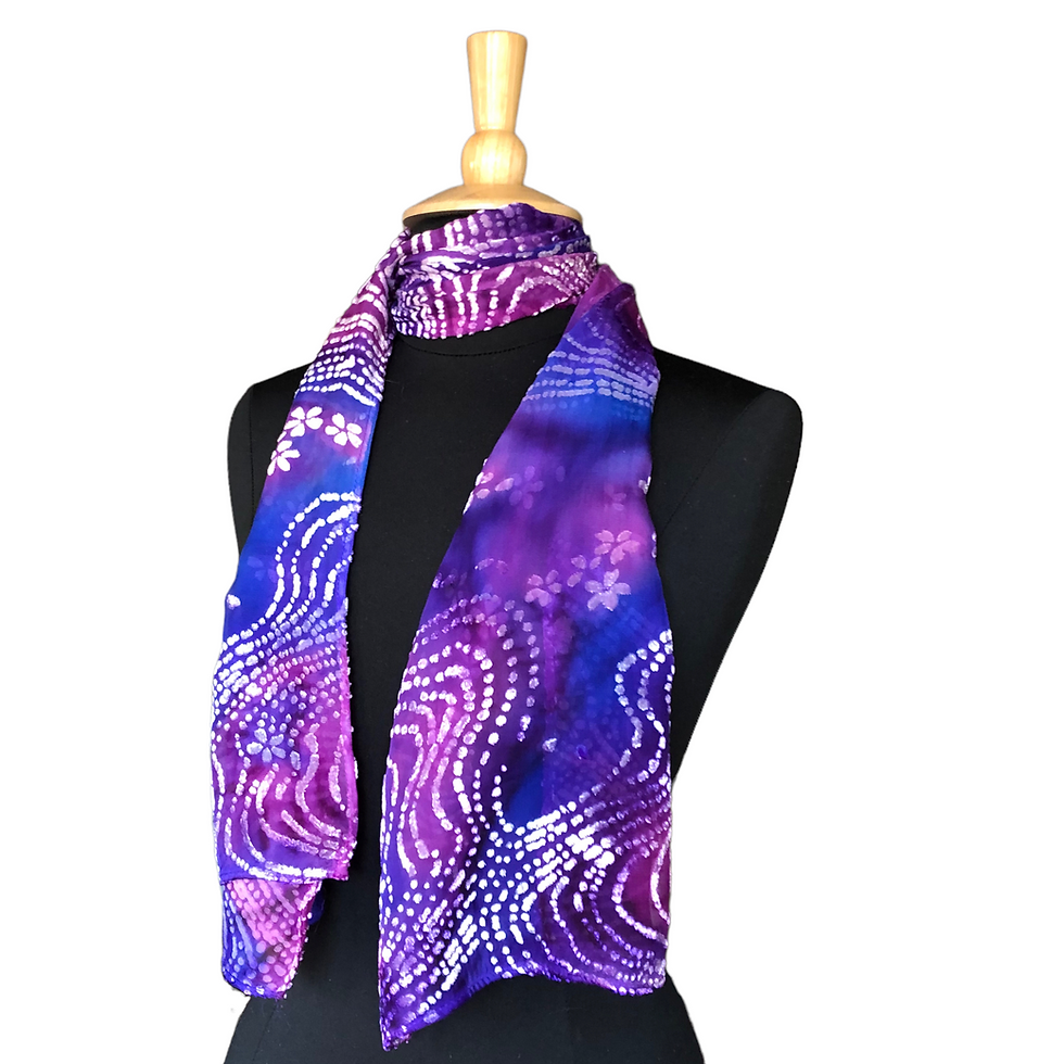 Thumbnail: Silk Velvet Shawl - Orchid Devoré Velvet