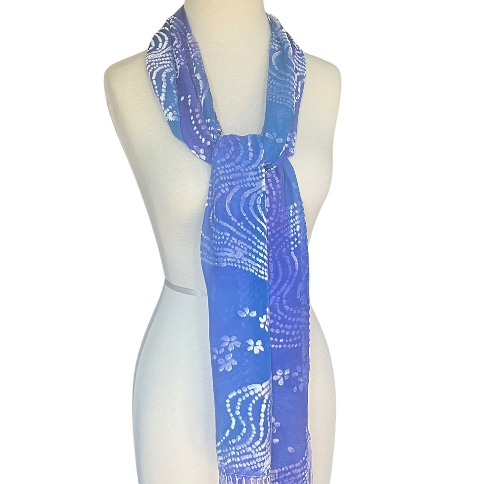 Thumbnail: Silk Velvet Shawl - Lavender Devoré Velvet with Fringe