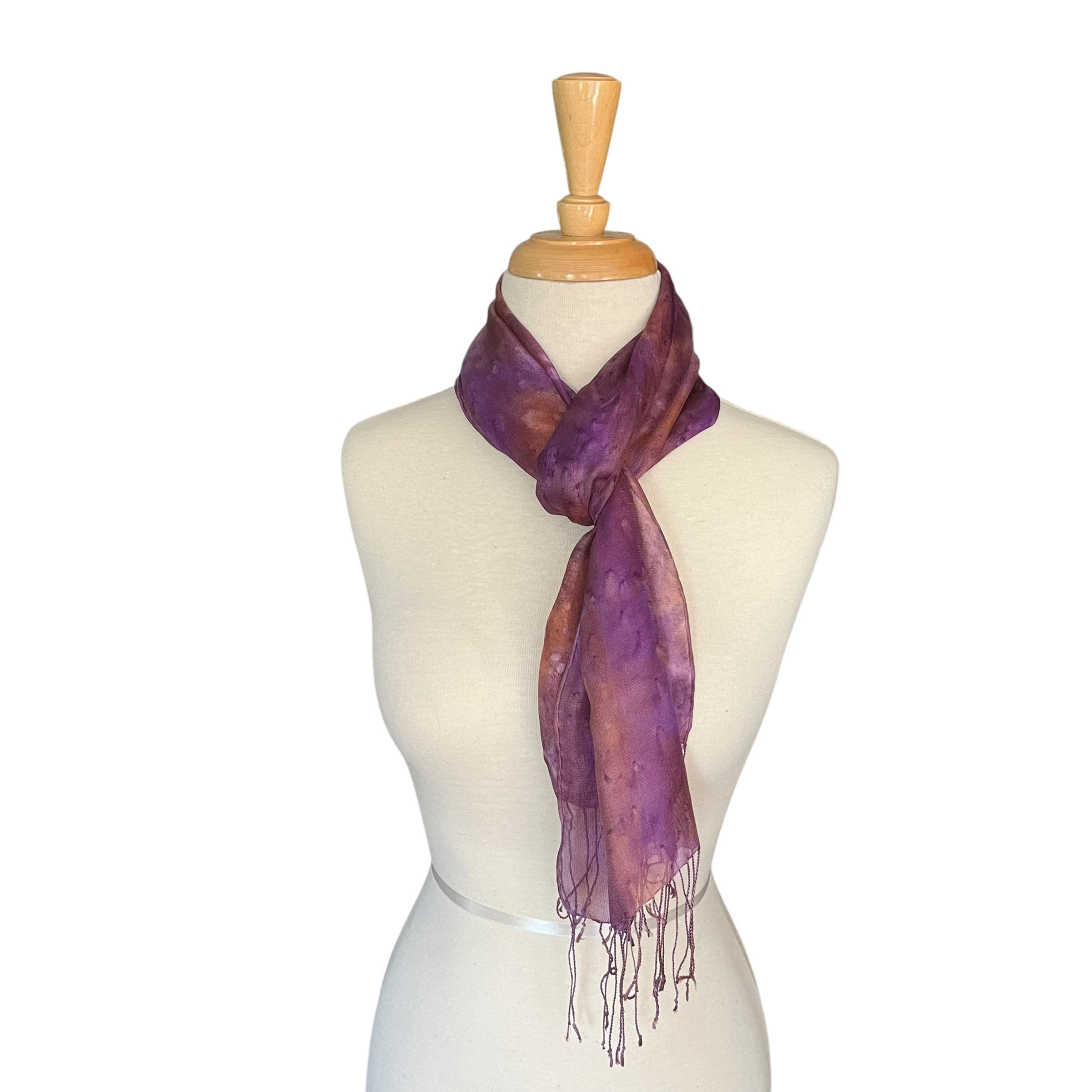 Silk Scarf - Sedona Fringed Mesh