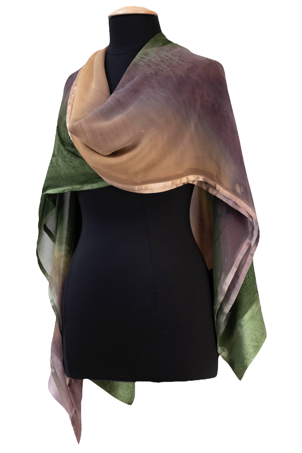 Thumbnail: Silk Ruana - Golden Heather4