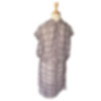 Chiffon Silk Ruana with Mini Baroque Print Pattern