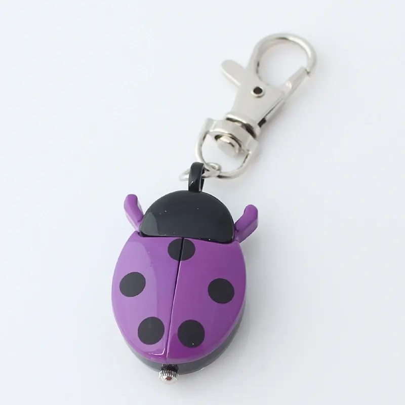 Thumbnail: Pop Stainless Steel Quartz Pocket Watch Cute Key Ring Chain New Gift New Ladybug