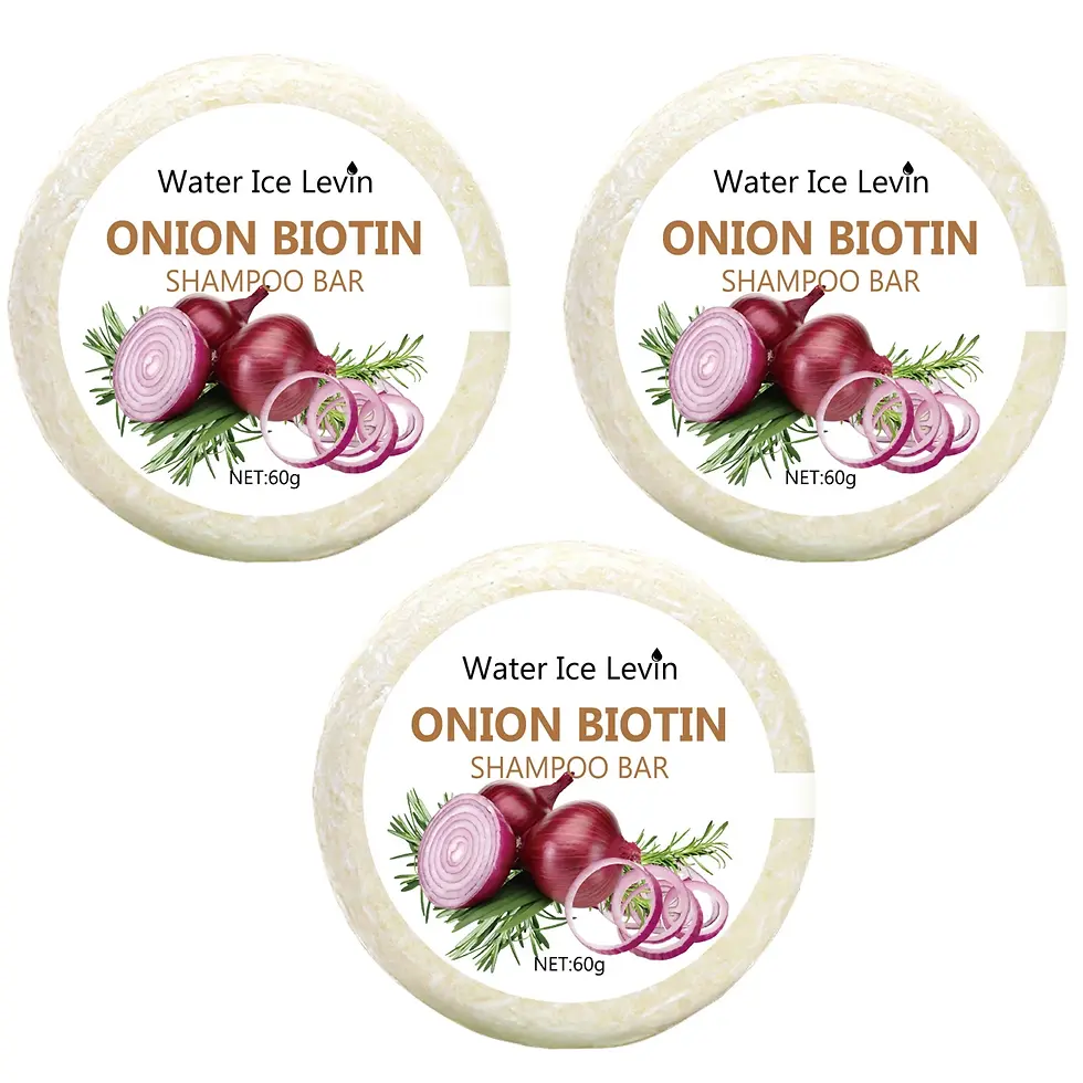 Thumbnail: Onion & Biotin Shampoo Bar - 60g, Suitable for All Hair Types, Moisturizing and
