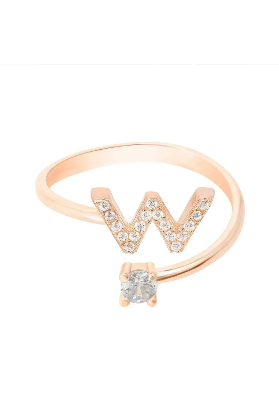 Thumbnail: Initial Ring Rosegold W