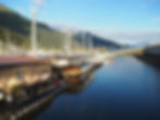 Floathouses in Douglas Harbor on Aug. 19, 2025. (Natalie Buttner / Juneau Independent)