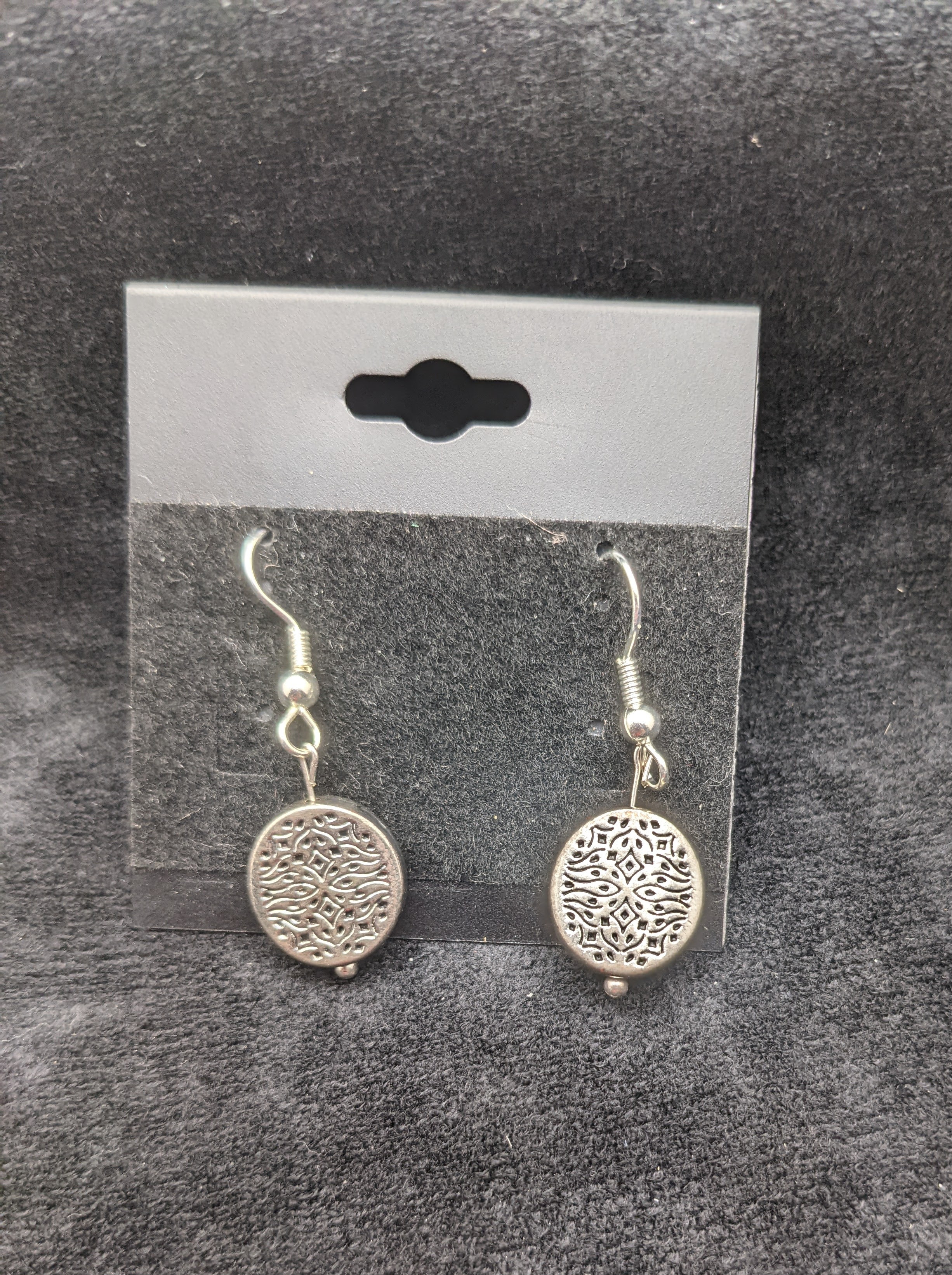 Silver Round Earrings