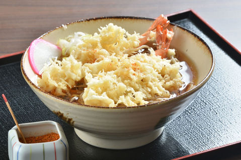 揚げたて えび天そば(温)
[ebiten-soba]