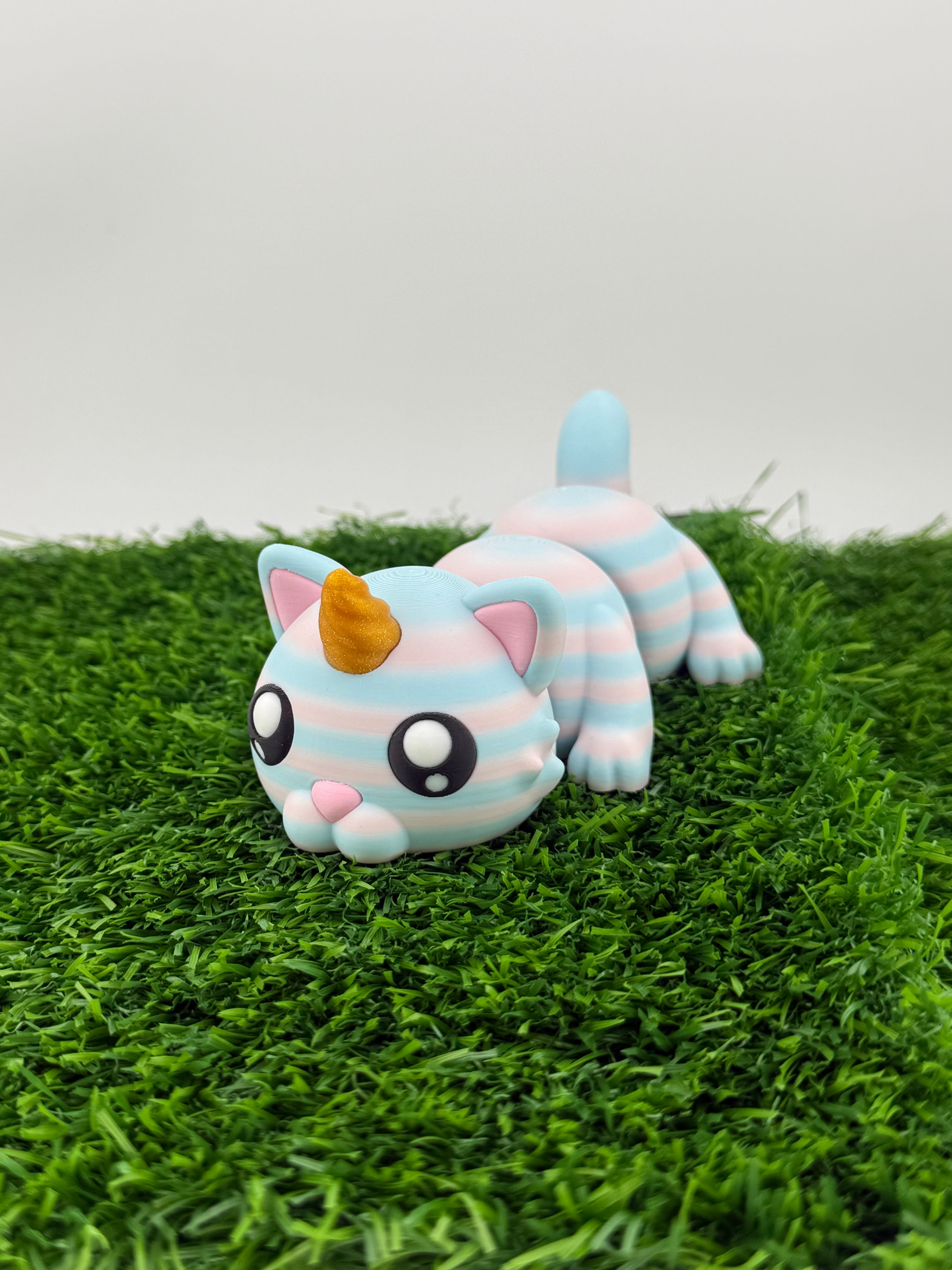 Large 'Cotton Candy' Unicorn Cat - 3D Print
