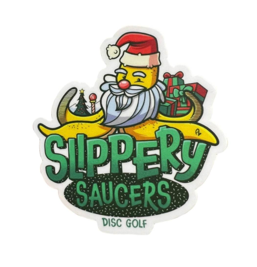 Set of 2 - Slippery Saucers ‘Santa Is Real’ Sticker 