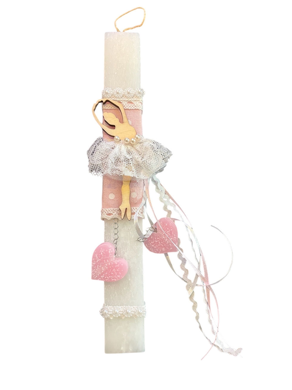 Ballerina + Heart Easter Candle