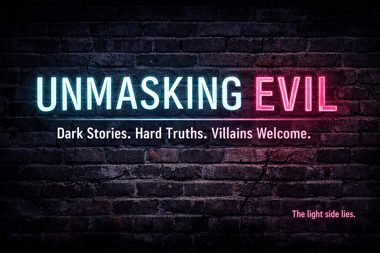 Unmasking Evil. Dark Stories. Hard Truths. Villains Welcome.