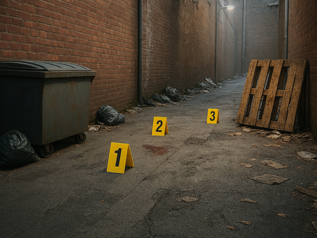Alley crime scene