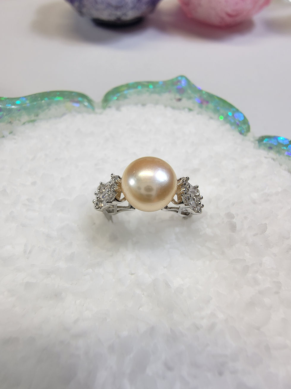 Premade Pearl Ring Fizzer Peach