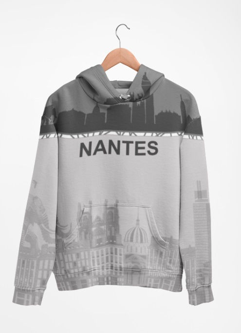 Miniature : Sweat à capuche unisex Ville de France Nantes