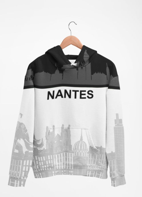 Miniature : Sweat à capuche unisex Ville de France Nantes