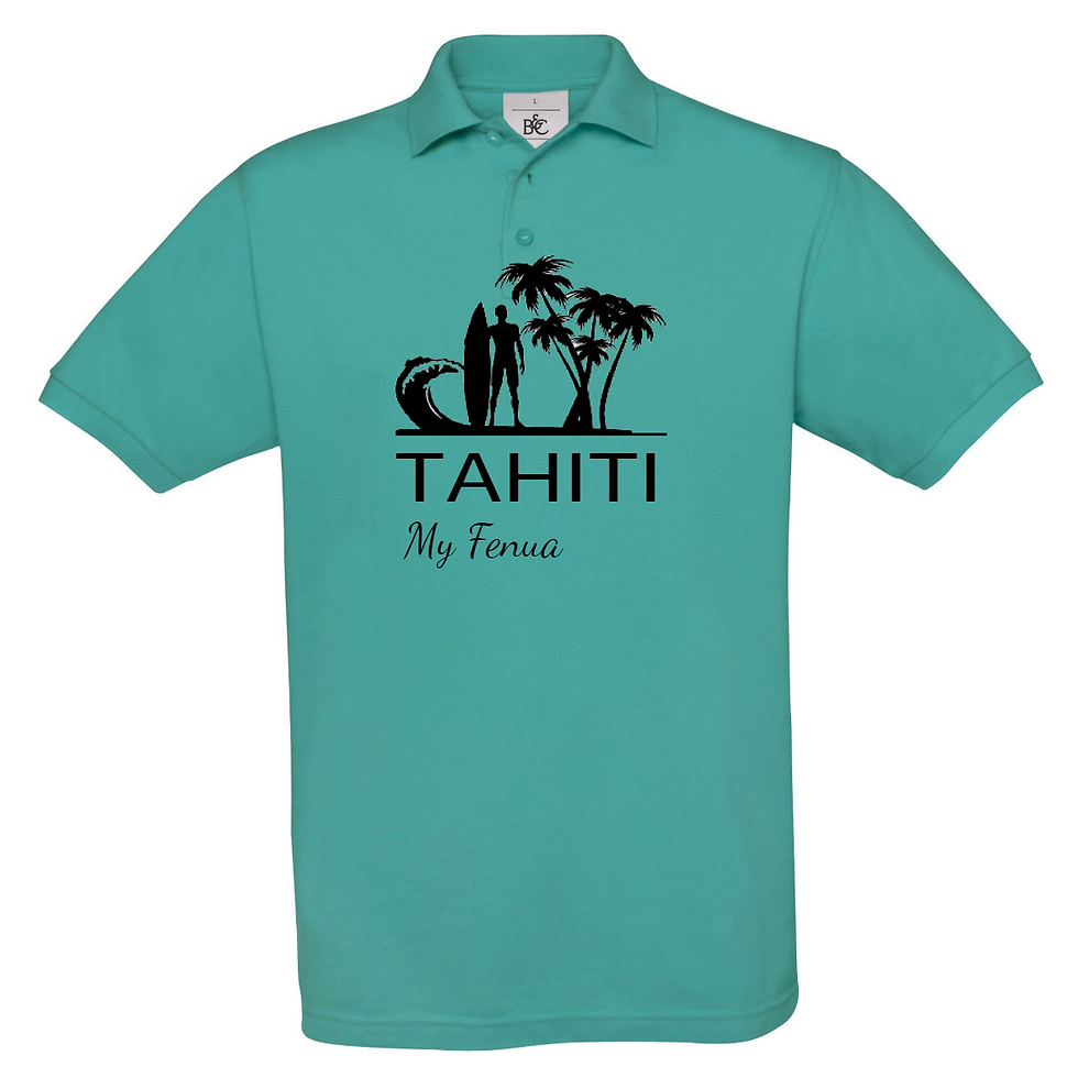 Thumbnail: Polo Tahiti My Fenua Surfer au cocotier