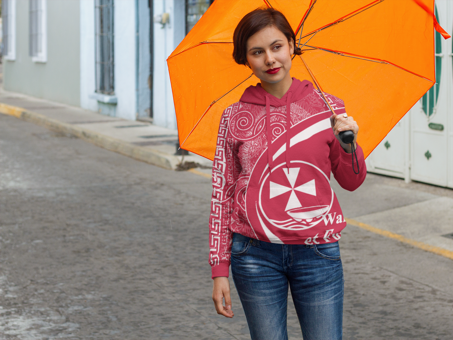 Pullover Unisex KandK à capuchon Wallis & Futuna