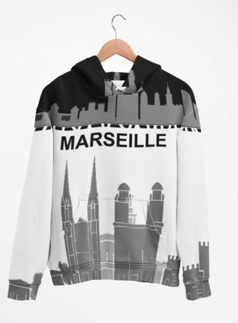 Miniature : Sweat à capuche unisex Ville de France Marseille