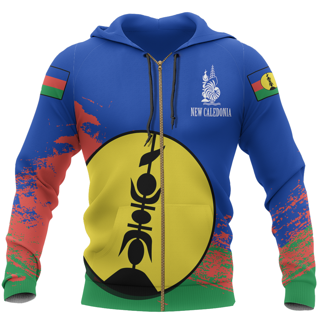 Hoodie Sweat Unisex Kanaki flag r/v Bleu