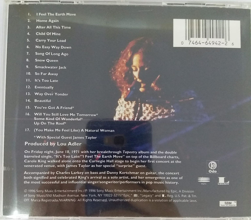 縮圖：Carole King - The Carnegie Hall Concert