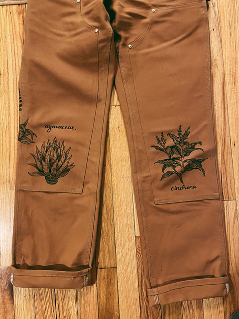 た*う様 Carhartt Painted-pants Custom Painted Carhartt Double-Front Work Pants | boneBLACK Art/Design