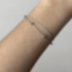 Thumbnail: Beaded Double Bracelet (Sterling Silver)