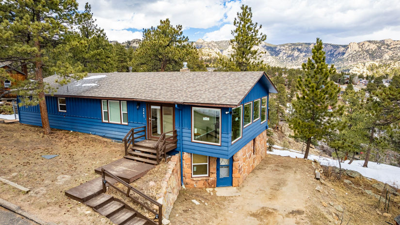 Aerial view of Estes Park Vacation Rental