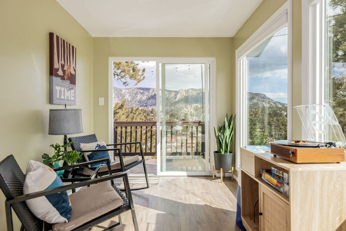 Mountain view at vacation rental in Estes Park