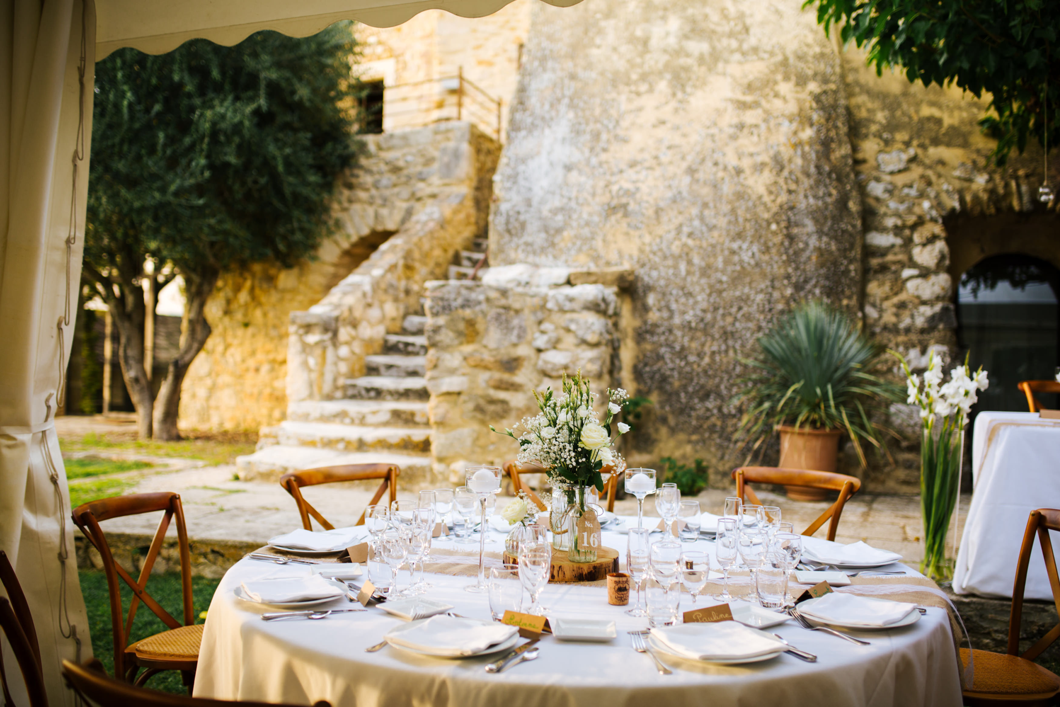 Nappe blanche coton ronde