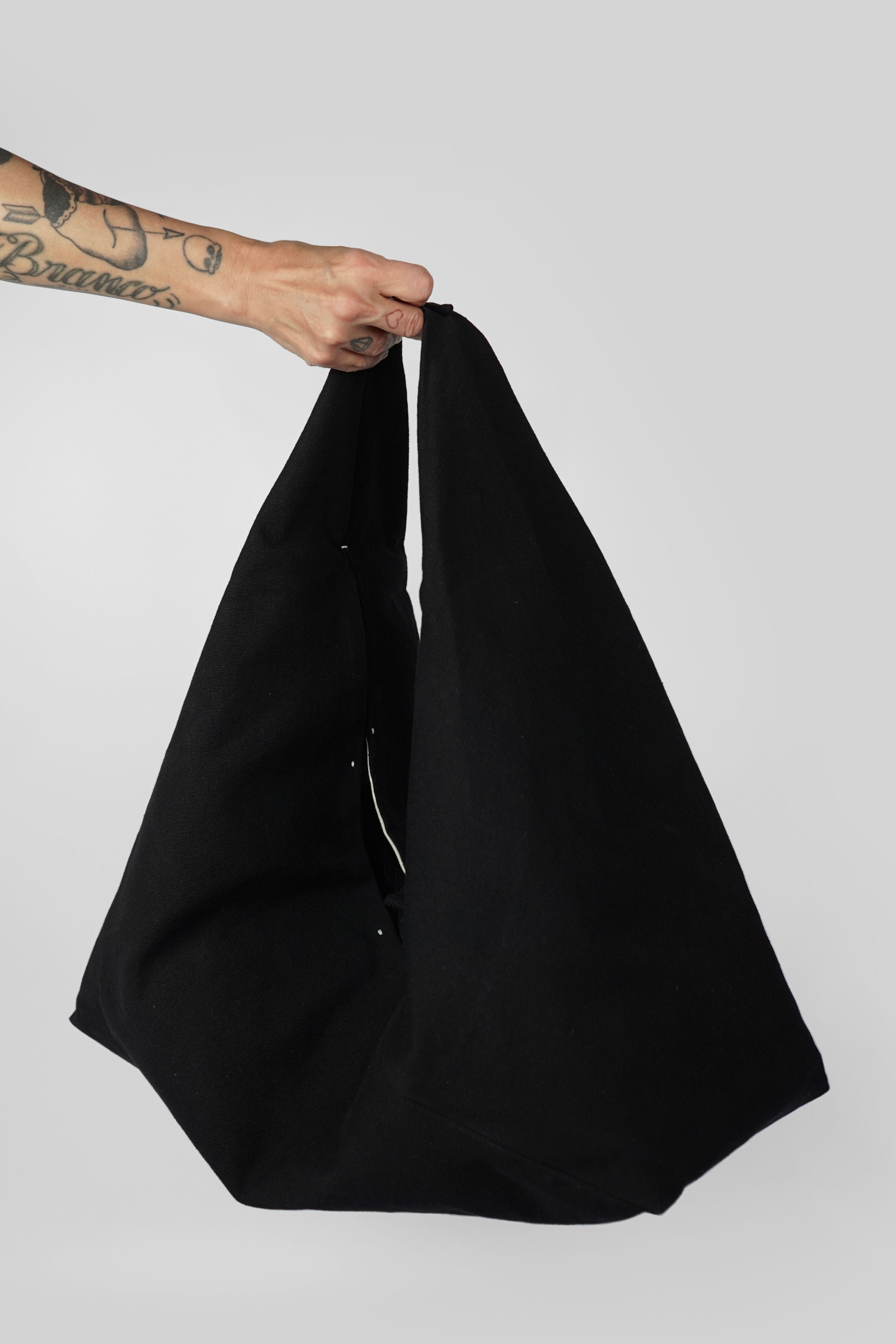 Black Canvas Bag Side View