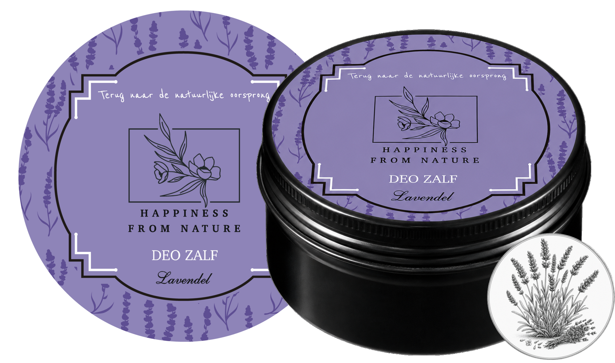 Natuurlijke Deo Zalf 50 ml van Happiness From Nature