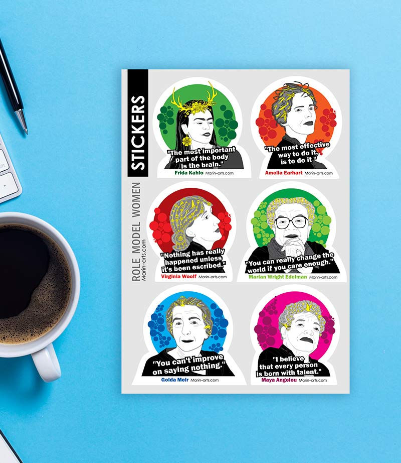 Strong Female Role Models Laptop Sticker Set | Marina Manukian