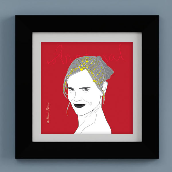 Painting Portrait of Elizabeth Mcgovern by visual artist  Marina Manukian
