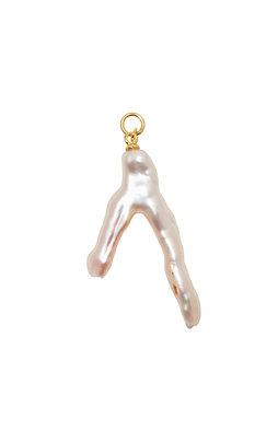 Wishbone Pearl Charm