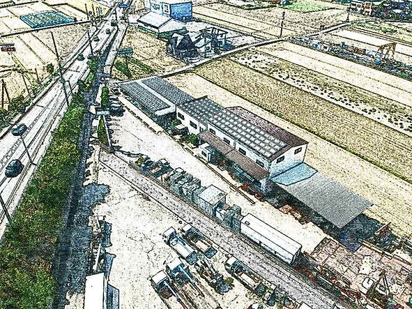 徳島市の株式会社コクレン 上空からの画像