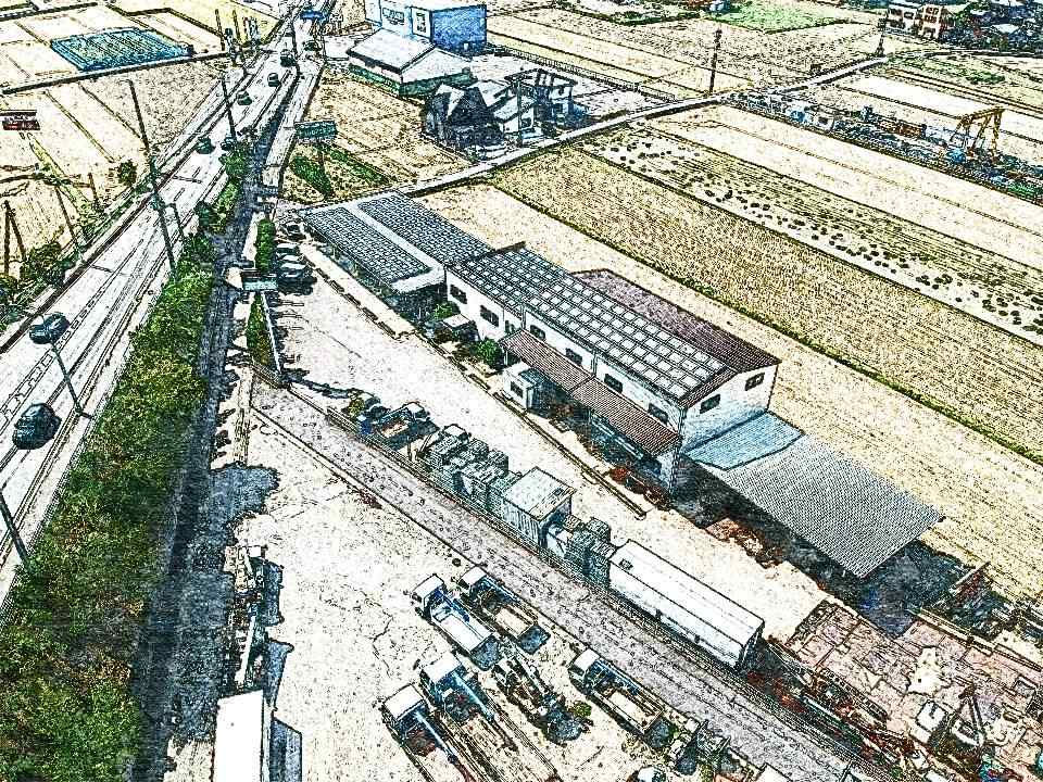 徳島市の株式会社コクレン　上空からの画像