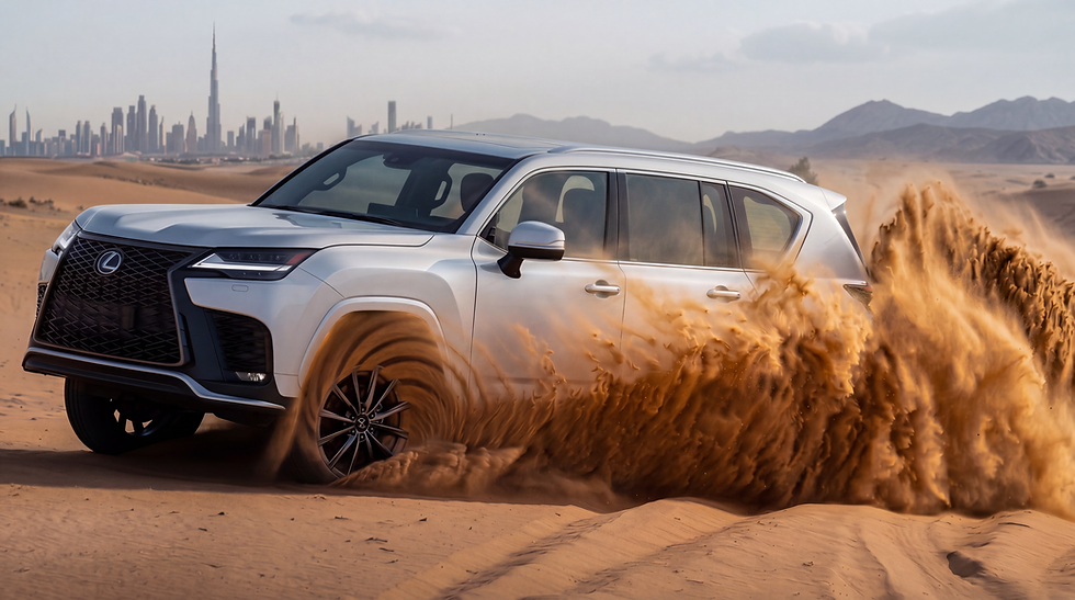 Lexus in the Dubai desert